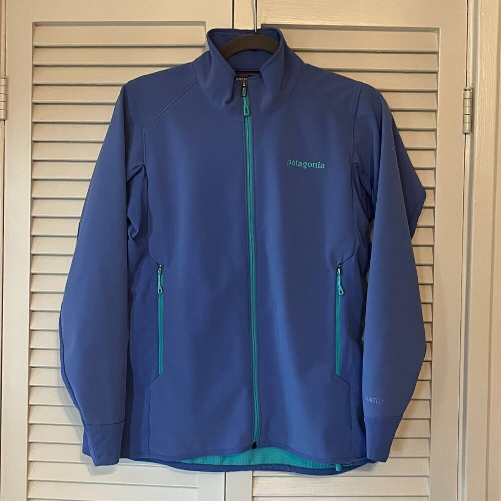Patagonia women's Adze Hybrid Jacket XS blue mint periwinkle